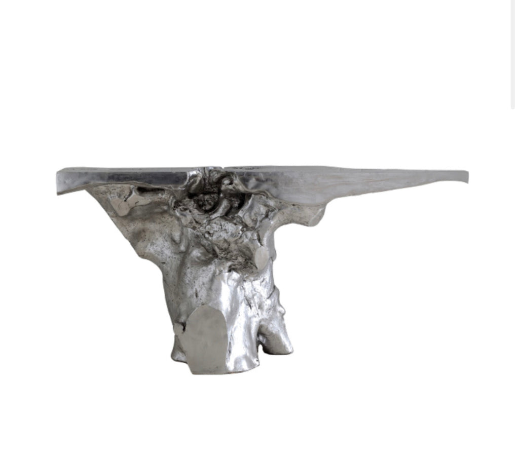 Majesty Console Table - Silver Leaf