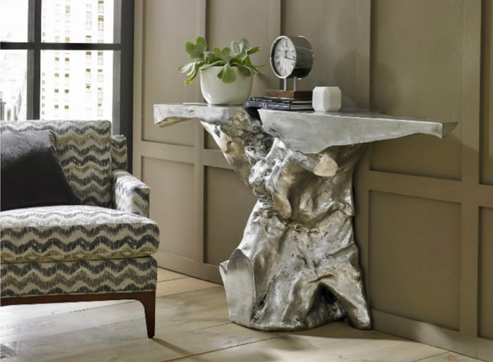 Majesty Console Table - Silver Leaf