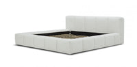 Navi Cream Fabric Platform Bed