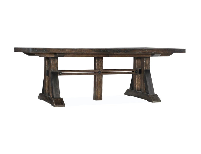 Whitney Trestle Dining Table With Two 21" Leaves