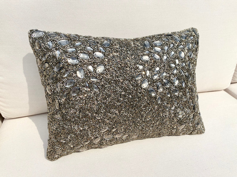 Fien Pewter 10" x 14" Throw Pillow - Elegance Collection