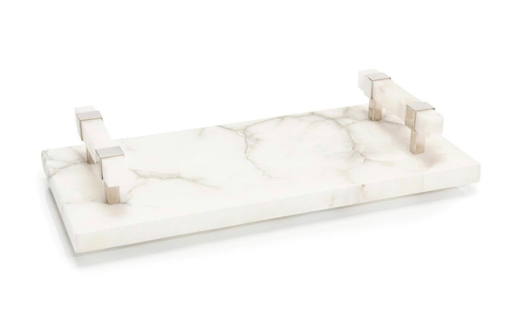 Alabaster Tray With Handles - Luxury Living Collection
