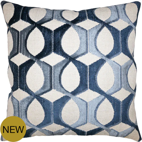 Blue Indigo II Throw Pillow Cover - Designer Collection