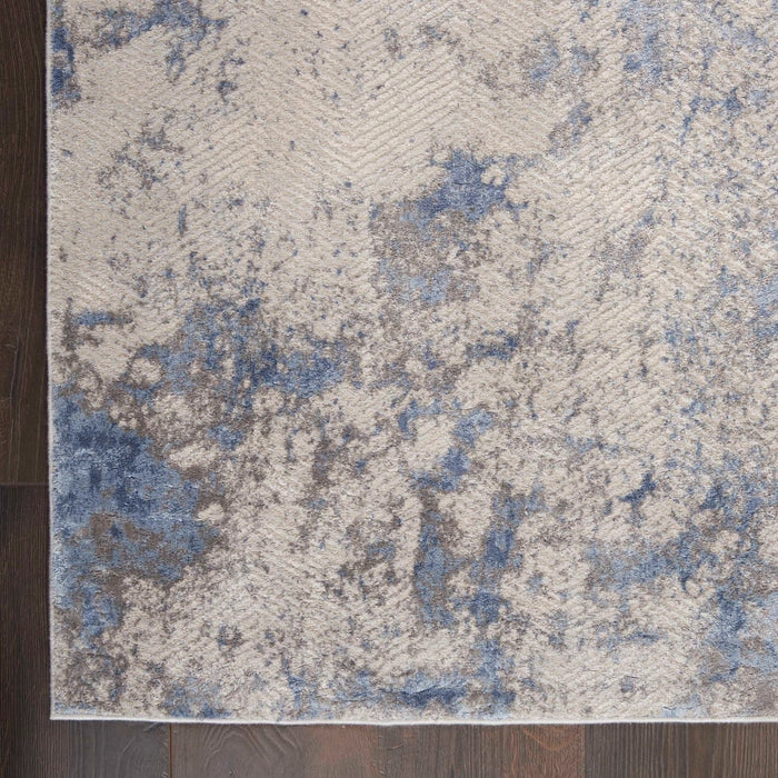 Mesmerize Blue/Ivory/Grey Area Rug - Elegance Collection