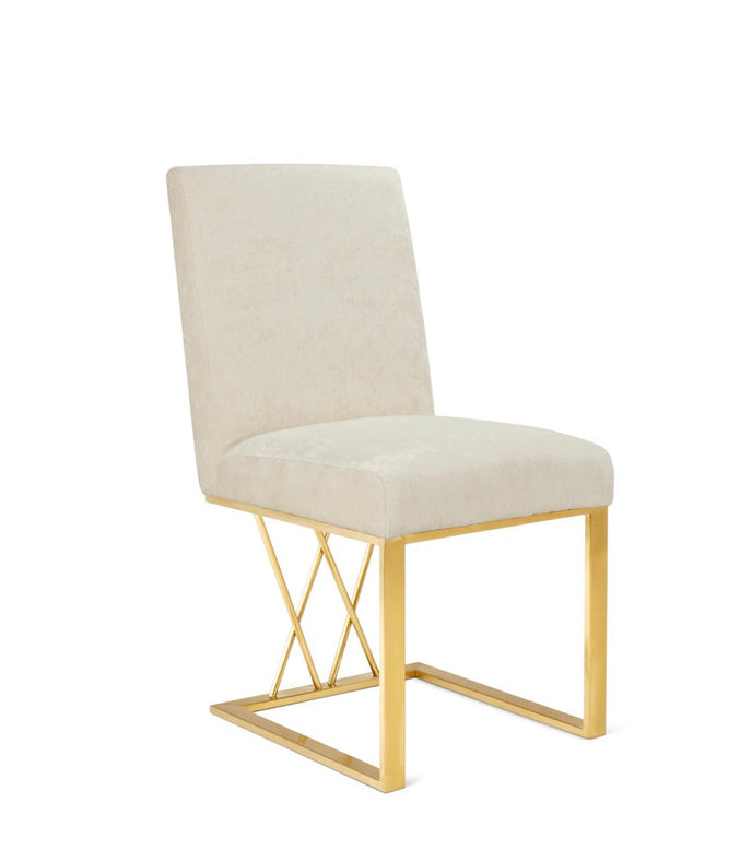 Mercer Ivory Velvet Dining Chair