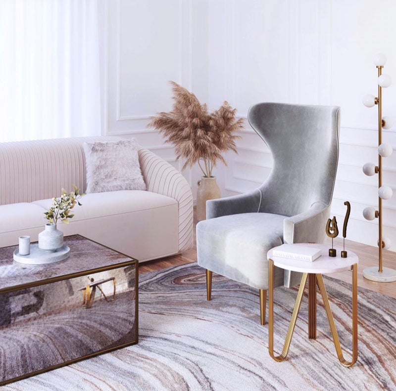 Gigi Beige Velvet Sofa - Luxury Living Collection