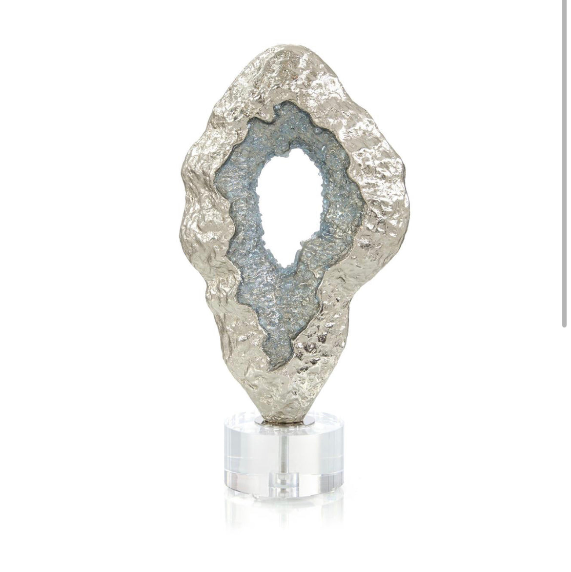 Nickel & Blue Sculpture - Luxury Living Collection
