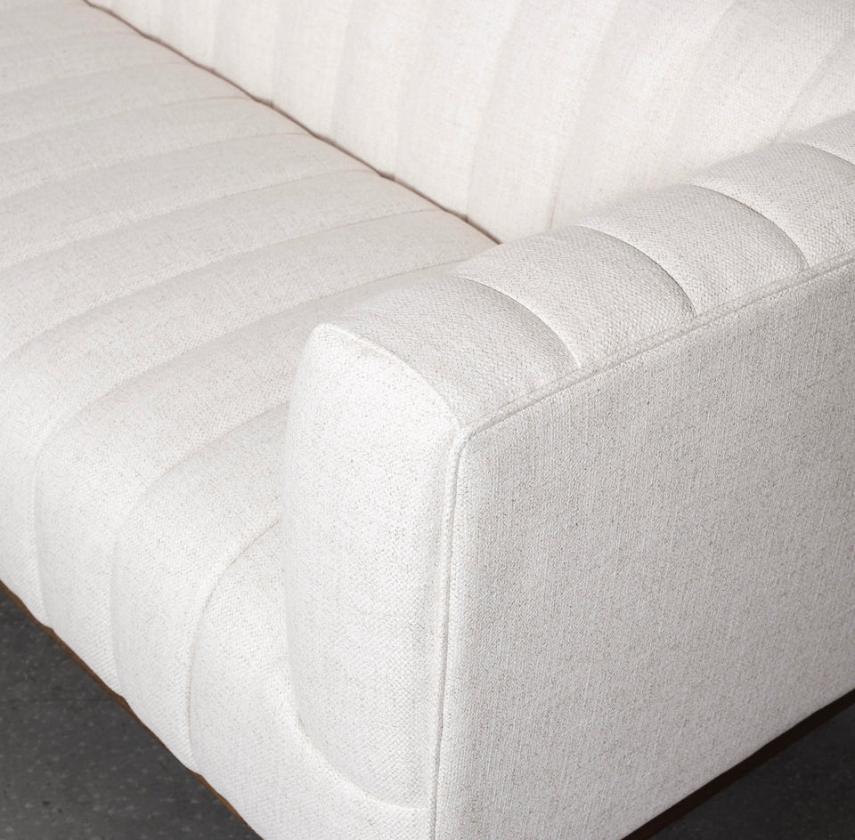 Troye 82" Cream Performance Fabric Sofa