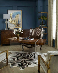 Lotus Walnut Finish Desk - Luxury Living Collection