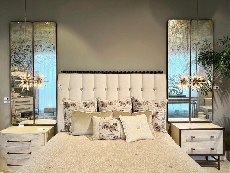 Zenia Espresso & Ivory Bed - Luxury Living Collection