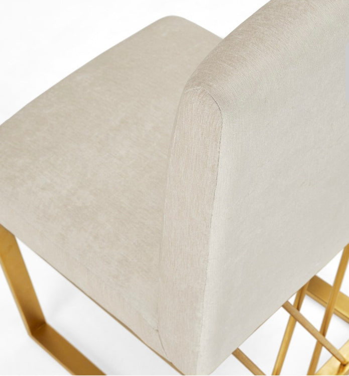 Mercer Ivory Velvet Dining Chair