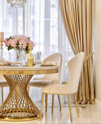 Adelpha 55” Gold Dining Table