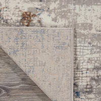 Niles White/Blue Area Rug - Elegance Collection