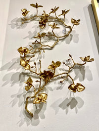 Layered Orchid Petals Wall Sculpture II - Luxury Living Collection