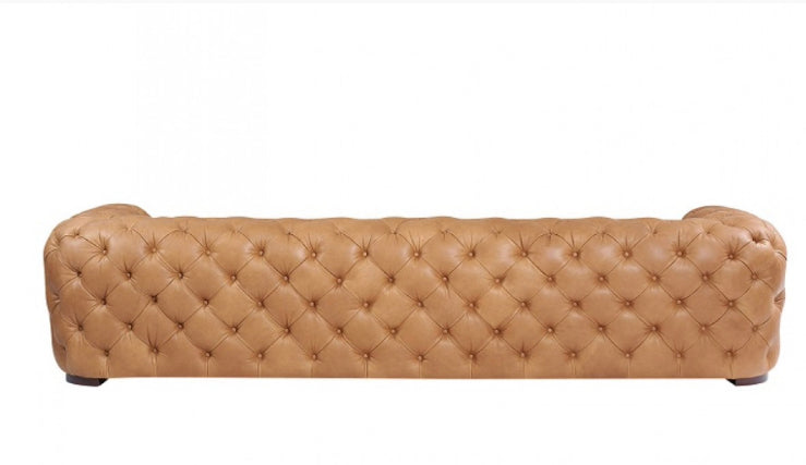 Devi Camel Italian Leather Sofa