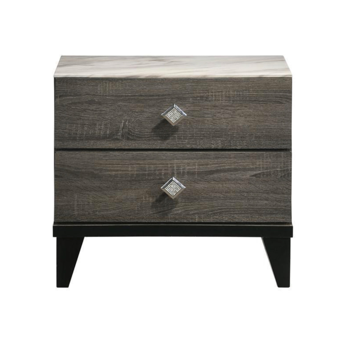 Morea Smoke Grey Nightstand - Luxury Living Collection