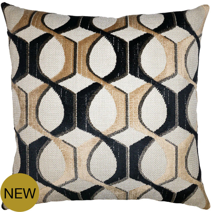 Black Patterned II Throw Pillow Cover - Designer Collection