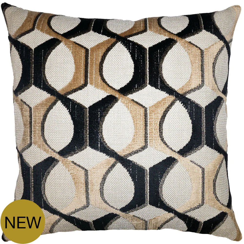 Black Patterned II Throw Pillow Cover - Designer Collection