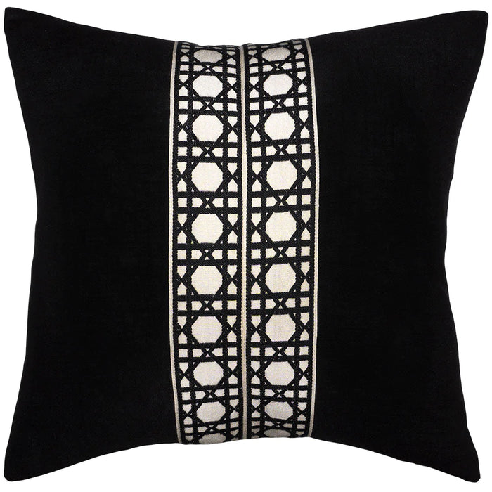 Black & White Lattice Throw Pillow Cover - Designer Collection