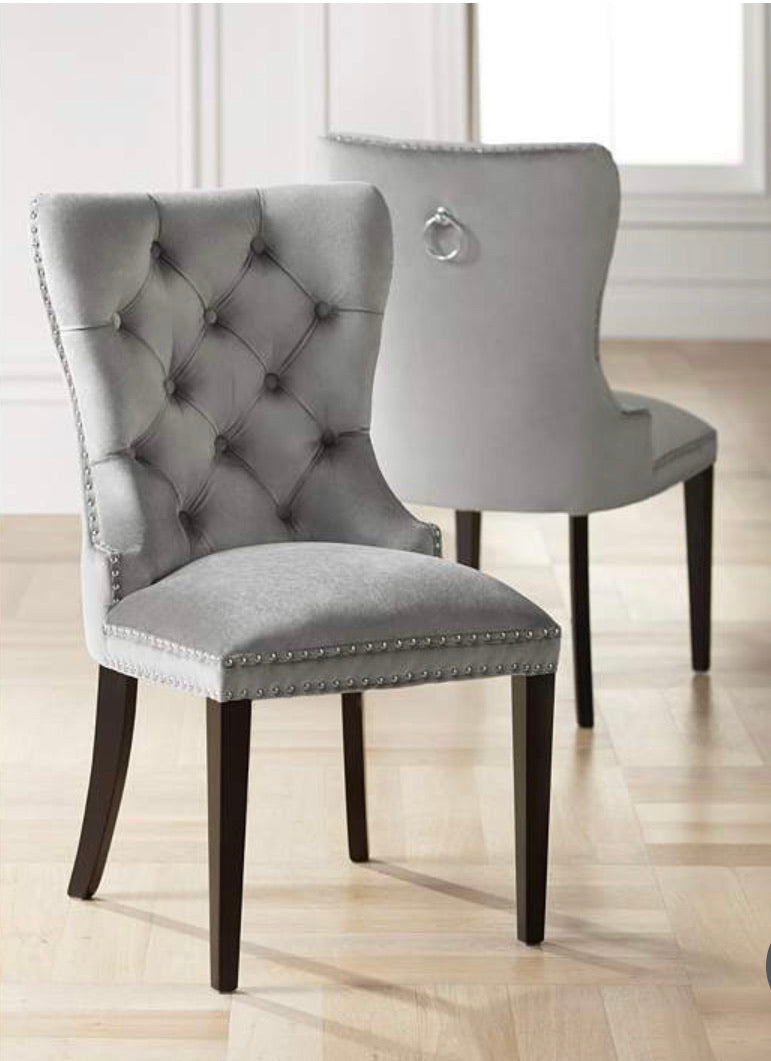 Liber Grey Velvet Dining Chair