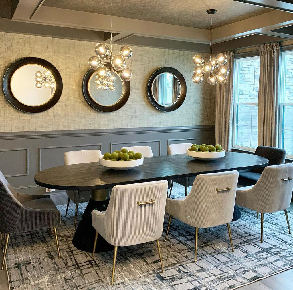 Tiam Black Rope Oval Dining Table - Luxury Living Collection – Deborah ...