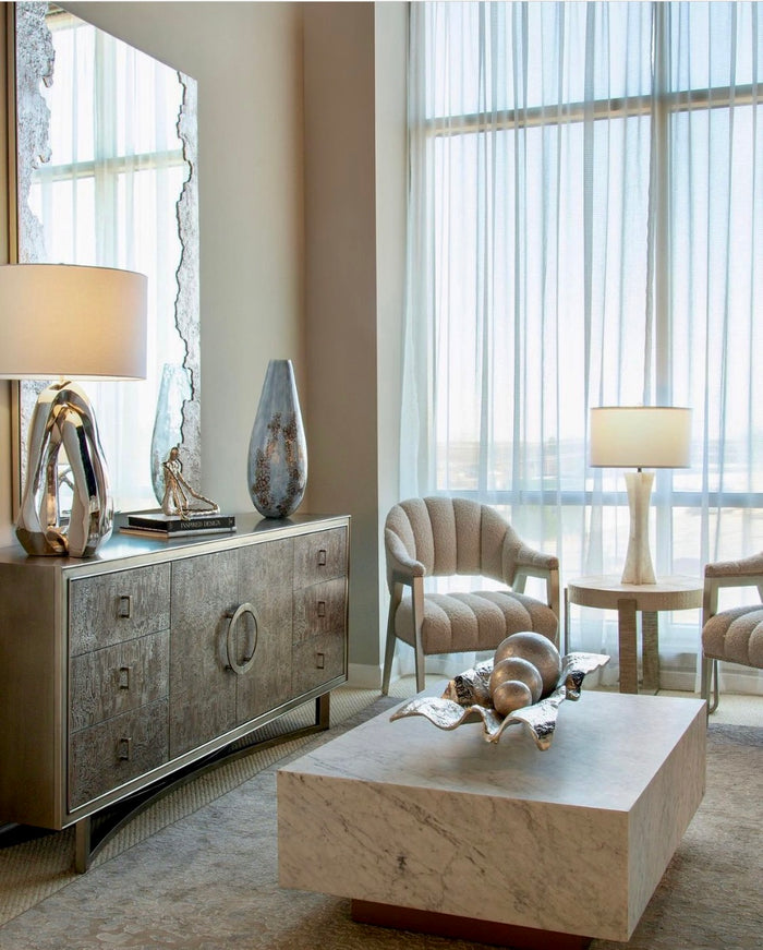 Serilda Nickel Table Lamp - Luxury Living Collection