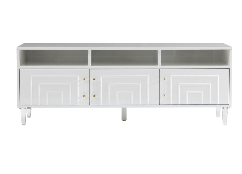 Chicago White Media Console - Luxury Living Collection