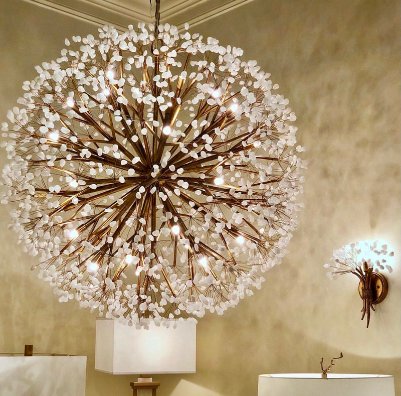 Bede Spherical Quartz Chandelier - Luxury Living Collection