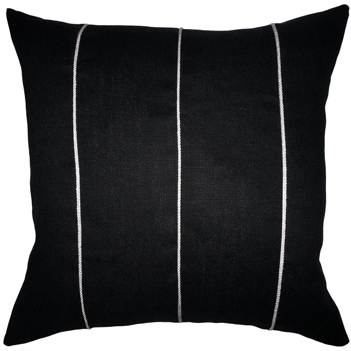 Black Stripe Throw Pillow Cover - Designer Collection