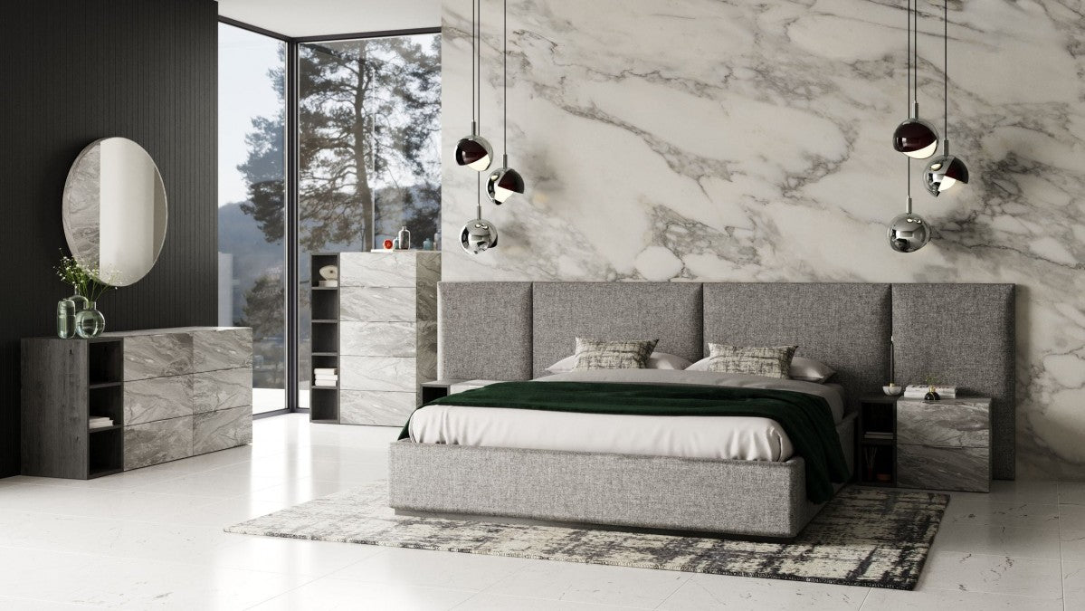 Hills Modern Grey Bedroom Set