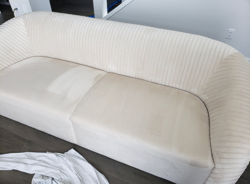Gigi Beige Velvet Sofa - Luxury Living Collection