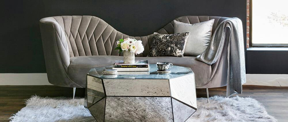 Celina Grey Velvet Sofa - Luxury Living Collection