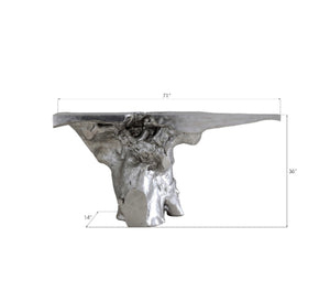 Majesty Console Table - Silver Leaf