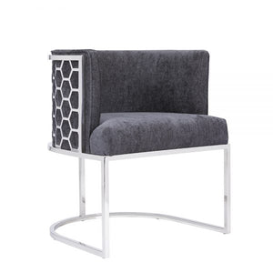 Cora Charcoal Grey Velvet Chair