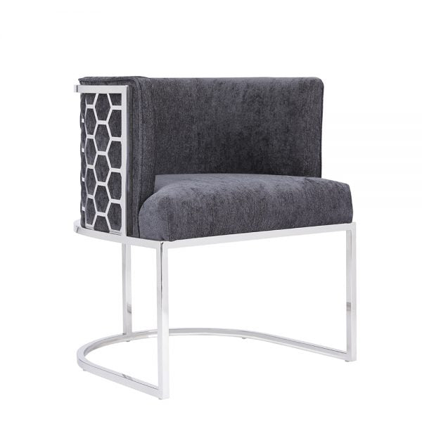 Cora Charcoal Grey Velvet Chair