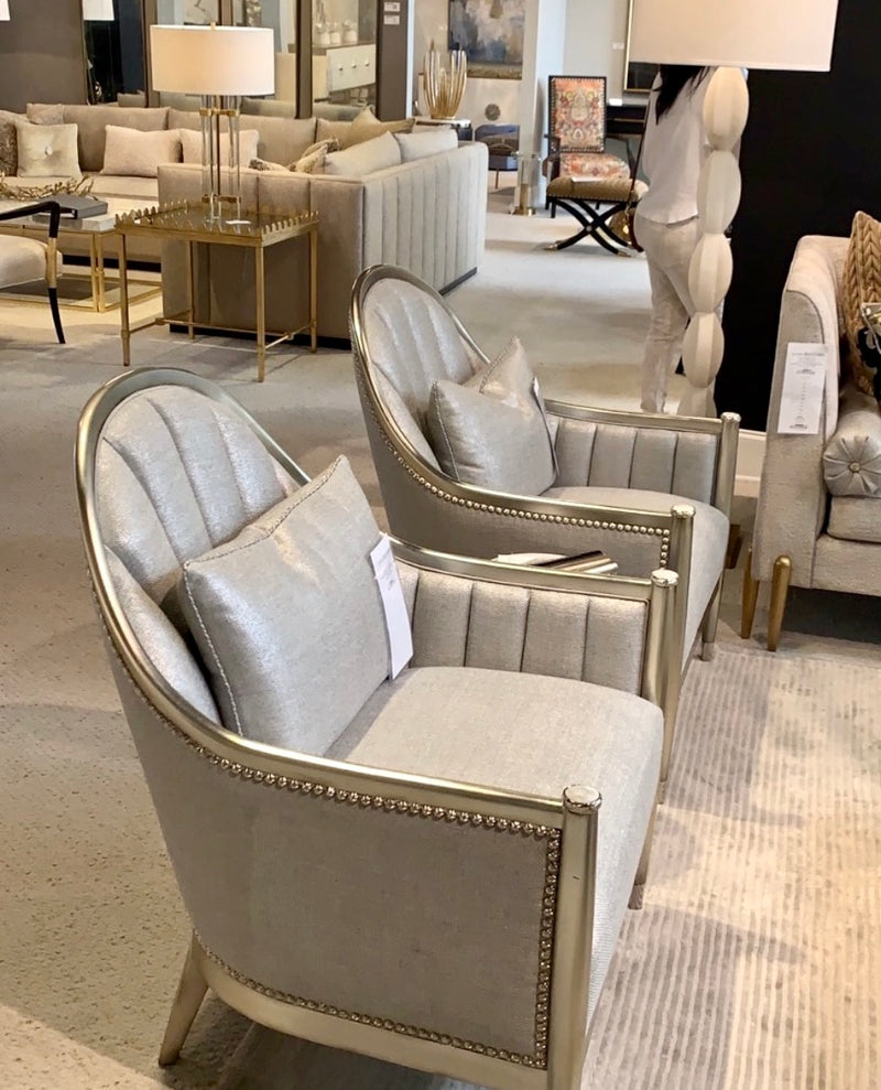 Waterfall Silver Chair - Luxury Living Collection
