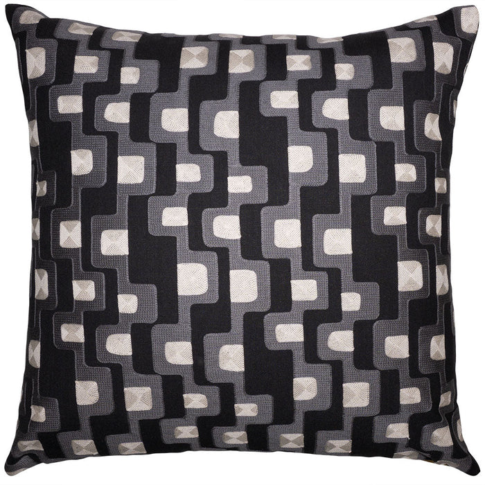Black Deco II Throw Pillow Cover - Designer Collection