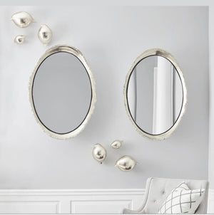 Ovo Silver Leaf Mirror