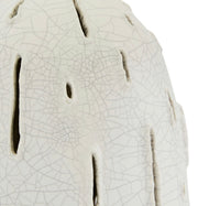 Becca White Stained Crackle Ceramic Lamp