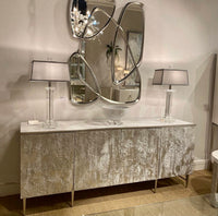 Penthouse Pewter Silver Mirror - Luxury Living Collection