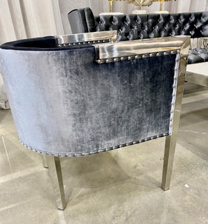 Moda Charcoal Grey Velvet Accent Chair