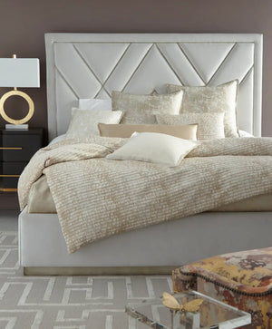 Idabelle Burnished Silver King Bed - Luxury Living Collection