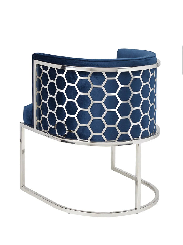 Cora Blue Velvet Chair