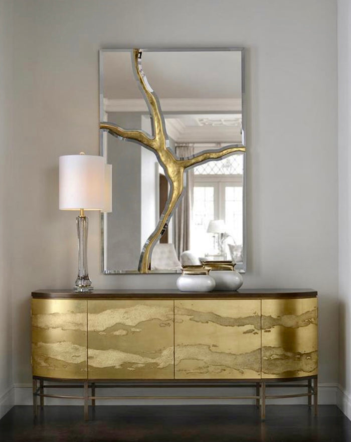 Mayan Exotic 68" Gold Mirror - Luxury Living Collection