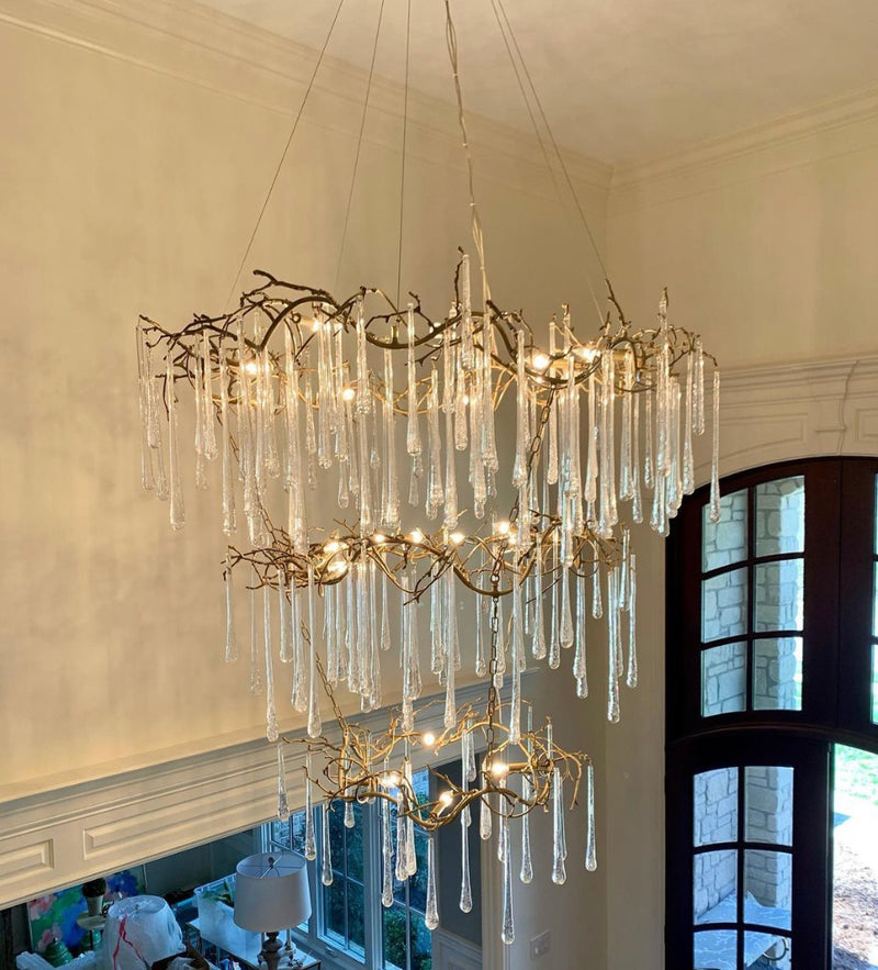 Ashby Branched Crystal Twenty-Light Chandelier - Luxury Living Collection