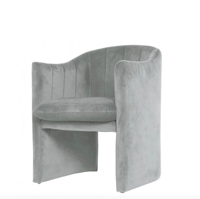 Akiko Modern Grey Velvet Dining Chair