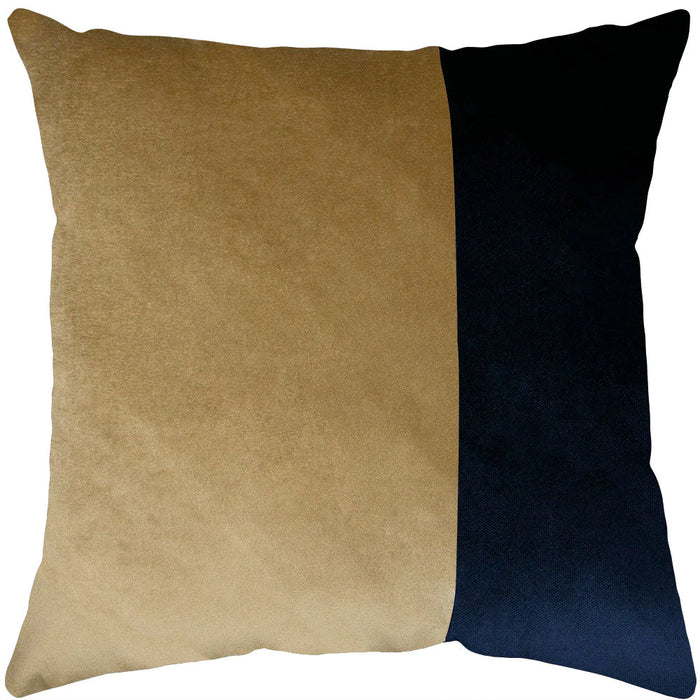Camel & Blue Throw Pillow Cover - Designer Collection