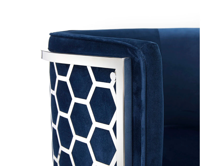 Cora Blue Velvet Chair