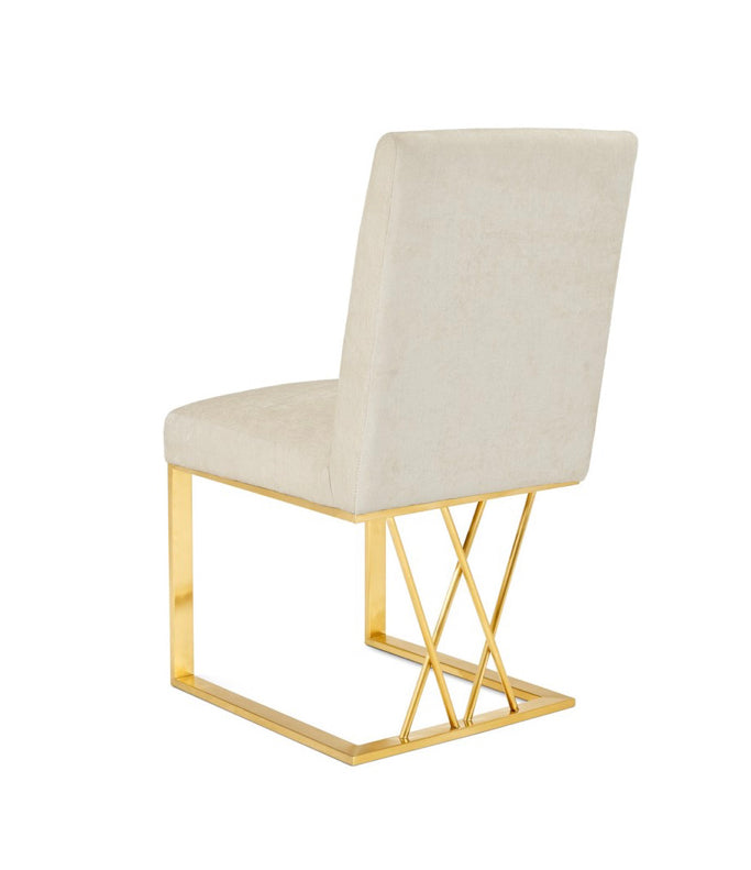 Mercer Ivory Velvet Dining Chair