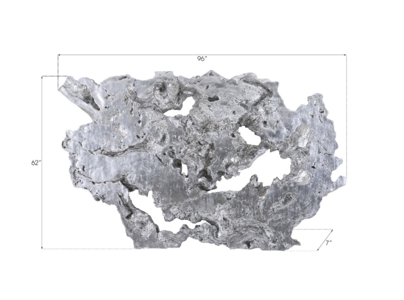 Silver Leaf Wood Root Wall Sculpture
